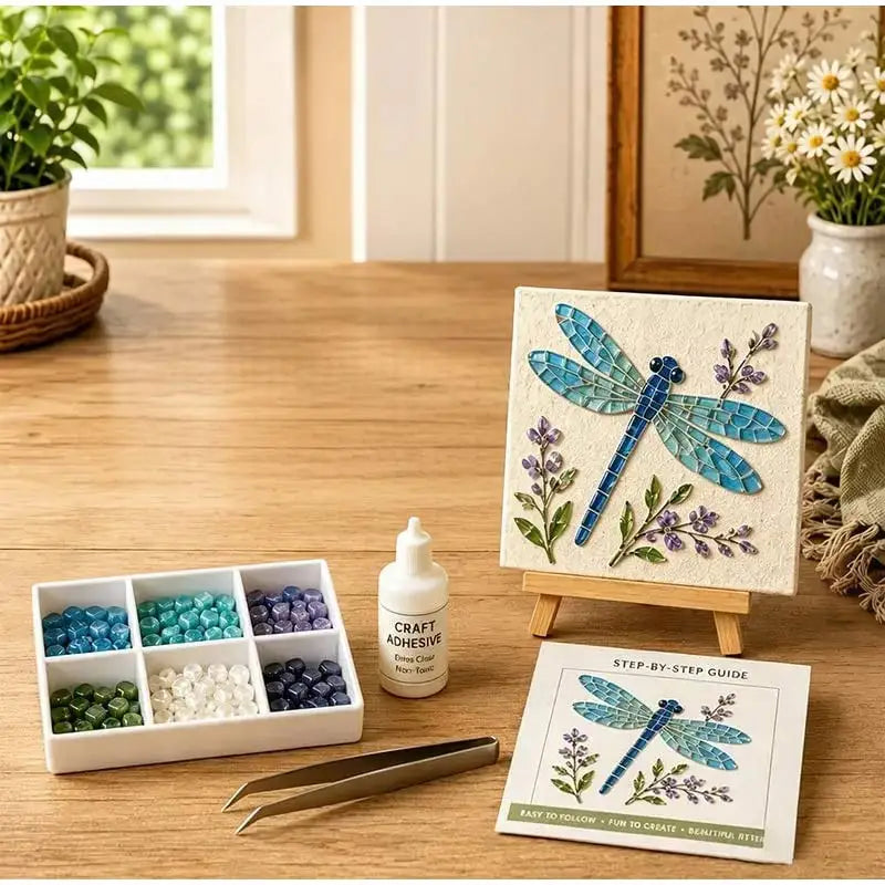 DIY Sea Glass Mosaic Kit for Handmade Ocean Inspired Art