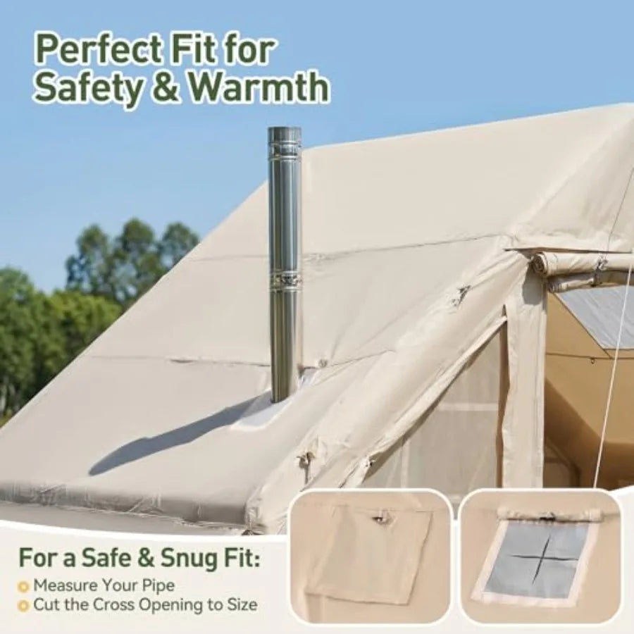 Inflatable Camping Tent for 4-8 Person, Instant Setup Family Size Tent, Waterproof Windproof Outdoor Shelter with UV Protection