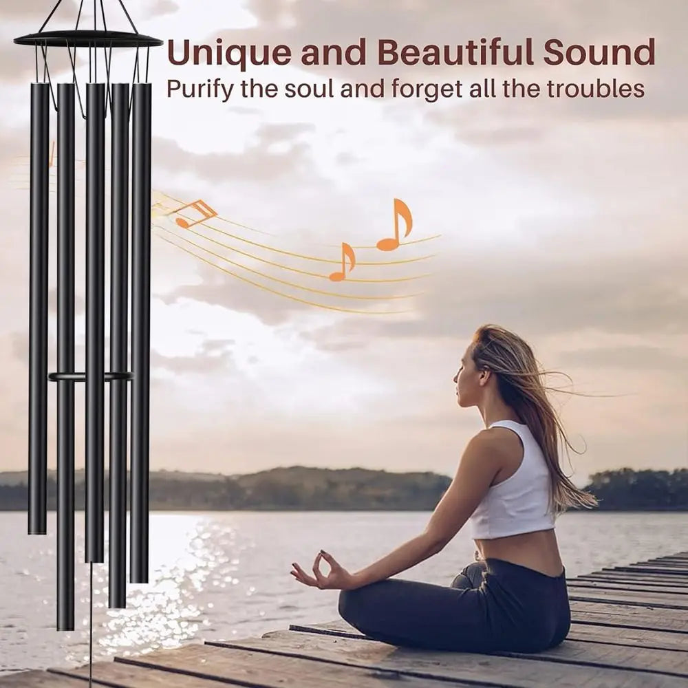 Large Wind Chimes for Home Garden Decor, Deep Tone Wind Chimes for Mom Grandma, Memorial Sympathy Gifts for Loss of Loved One, B