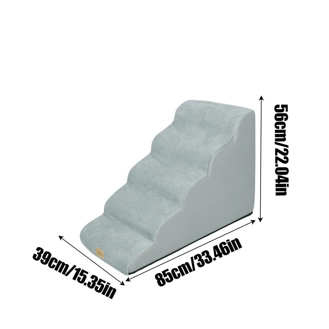 BINGOPOW Pet Dog Stairs High-Density Sponge Foam Dog Steps for Sofa Couch with Washable Cover for Puppies