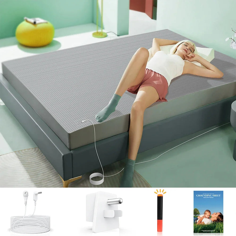 Astarexin Earthing Fitted Sheet Organic Cotton With Conductive Silver Fiber
