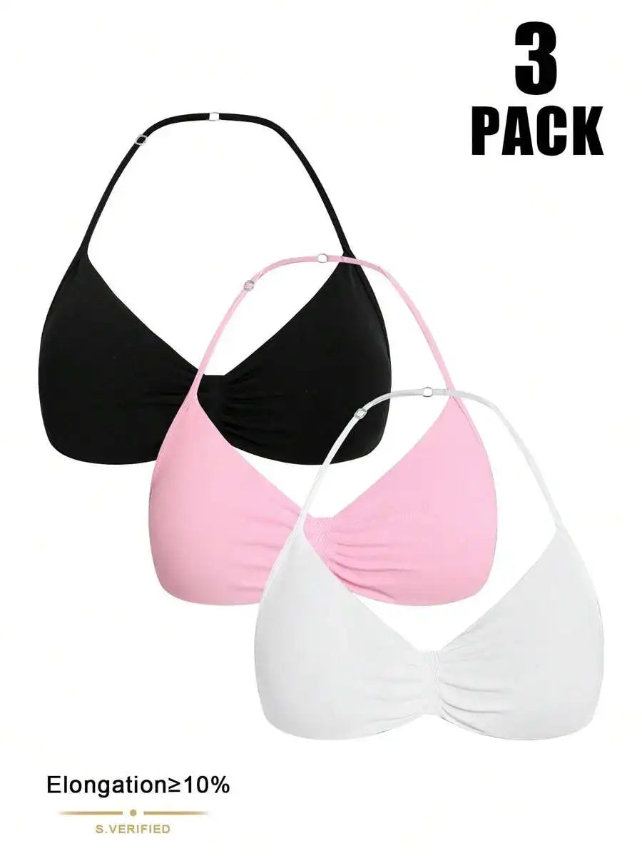 Velisys Seamless Women Solid Color Ruched Everyday Fitness Sports Bra