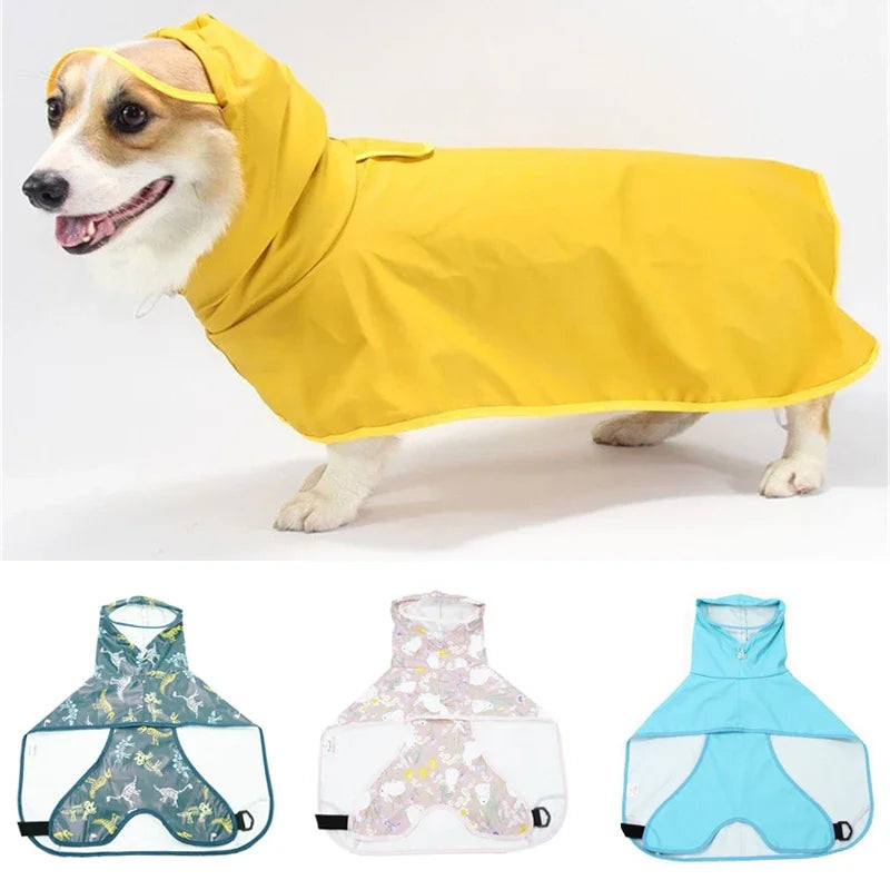 Rainy Season Puppy Dog Raincoat Waterproof Pet Clothes for Dogs mascotas Apparel Impermeable Corgi  Shiba Inu Rain Coats
