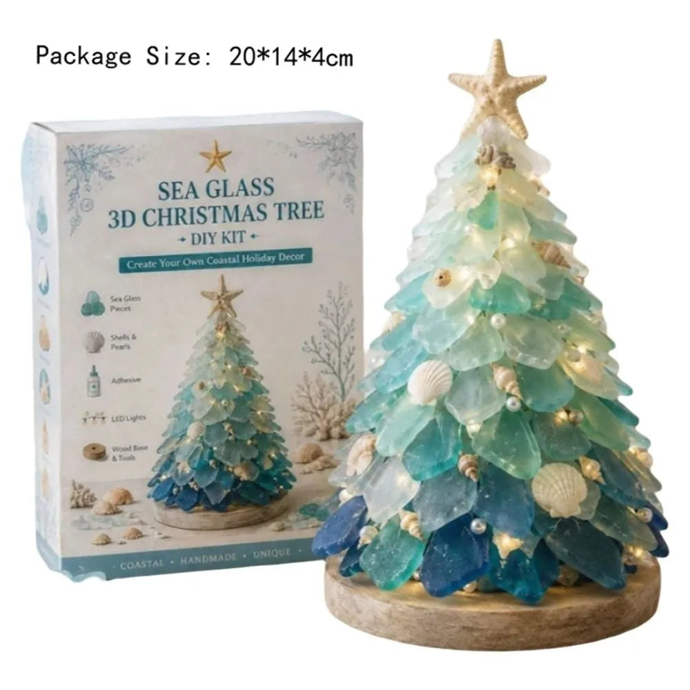 Handmade Sea Glass Art Kit For Textured Tabletop Display Crafting