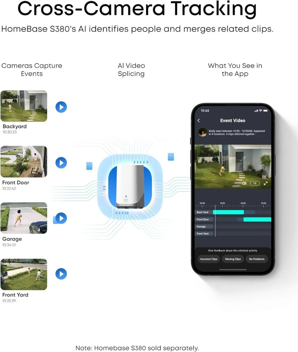 4K Security Camera Wireless Outdoor, Solar Powered, AI Motion Tracking, Strobe Light, Pan & Tilt, Facial Recognition, Up to 16 TB, Smart Home Compatible