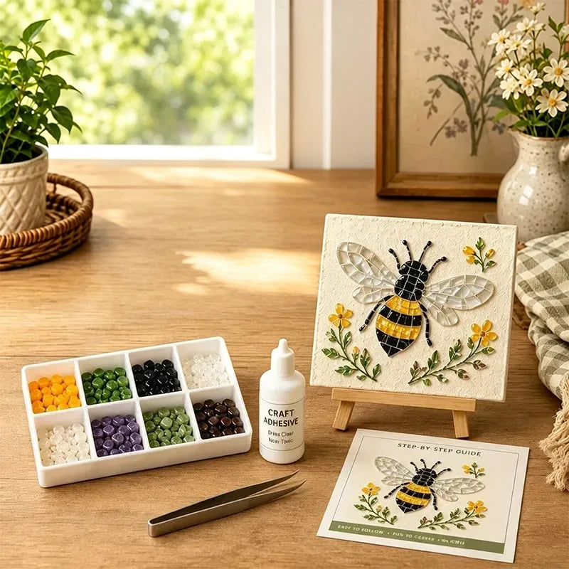 DIY Sea Glass Mosaic Kit for Handmade Ocean Inspired Art