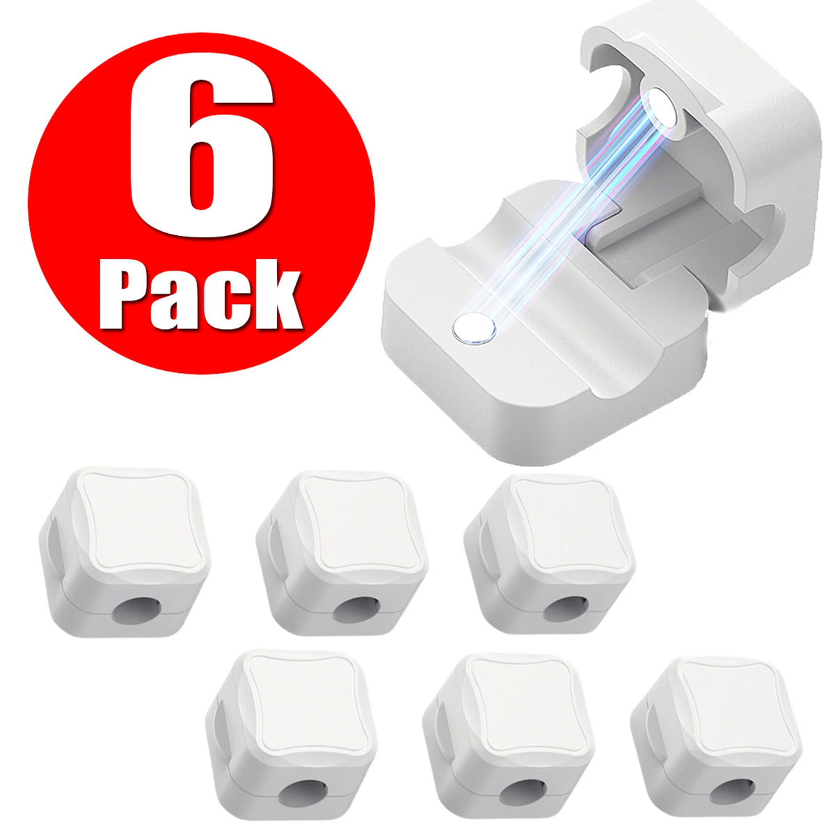Magnetic Cable Clips Adhesive Cord Holder for Home Cable Management