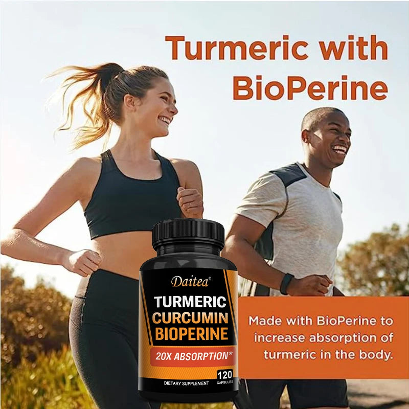 Turmeric Curcumin with BioPerine 95%-Better Absorption, Natural Joint Support Supplement, Vegan Herbal Extract