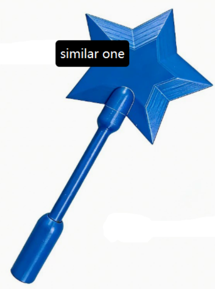 3D Printed Contactless Payment Magic Wand With Star Design