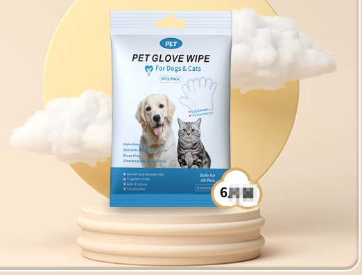 Premium Pet Cleaning Gloves And Gentle Hygiene Wipes For Dogs