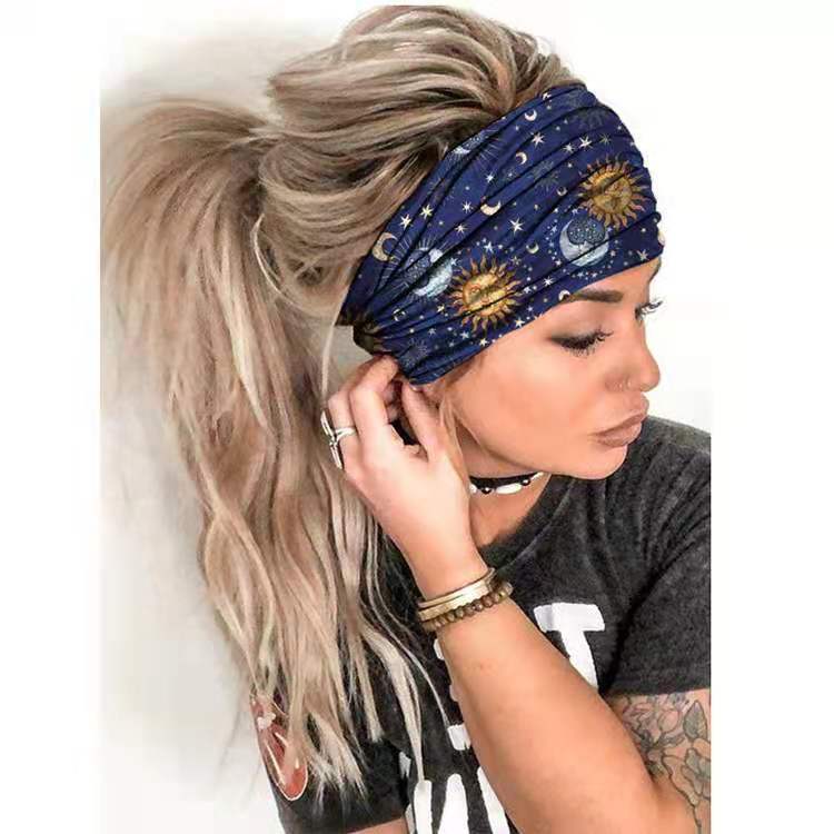 Fascia per capelli larga da yoga estiva da donna