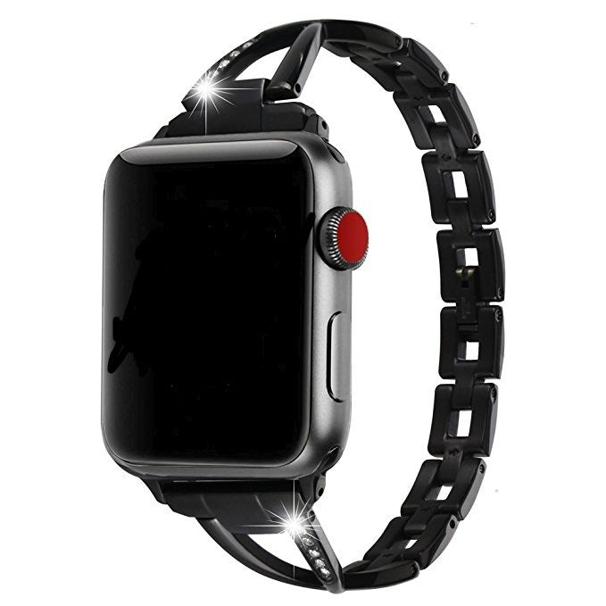 Apple Watch Armband X-Type Edelstahl mit Diamanten