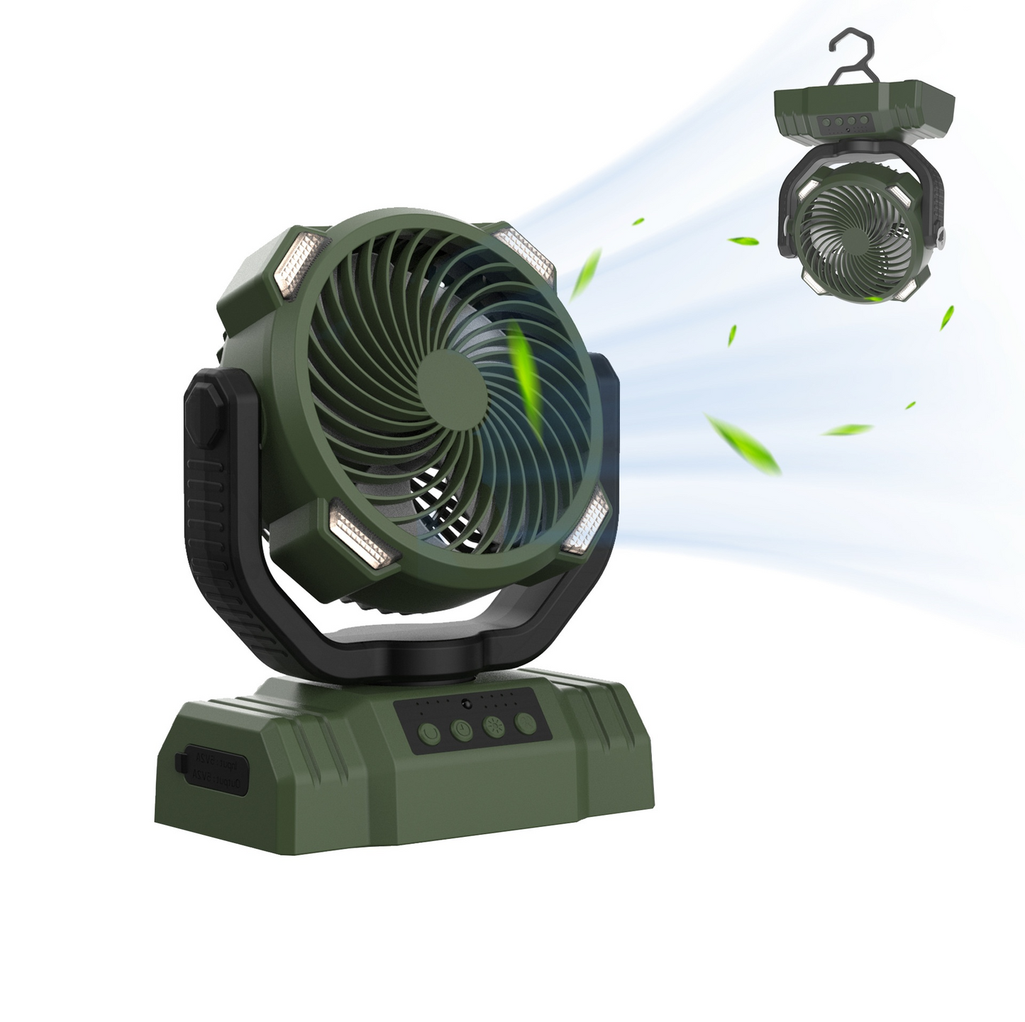 Multifunctional Camping Fan With LED Light And Power Bank