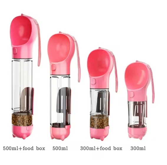 3-in-1 Tragbare Hundewasserflasche und Futterspender