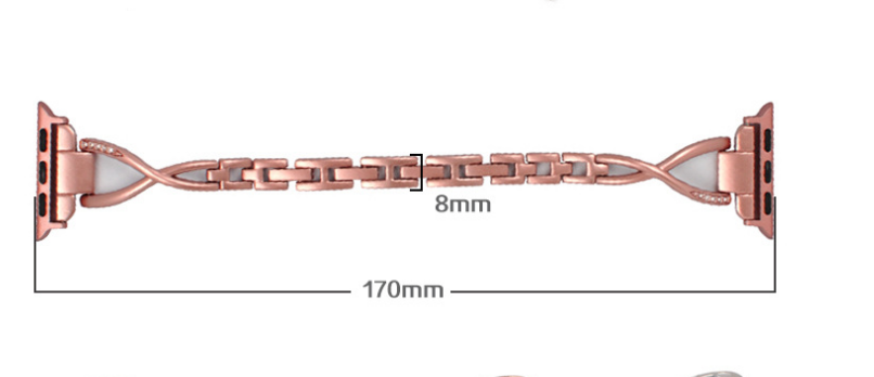 Apple Watch Armband X-Type Edelstahl mit Diamanten