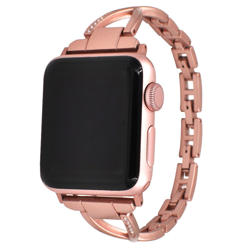 Apple Watch Armband X-Type Edelstahl mit Diamanten