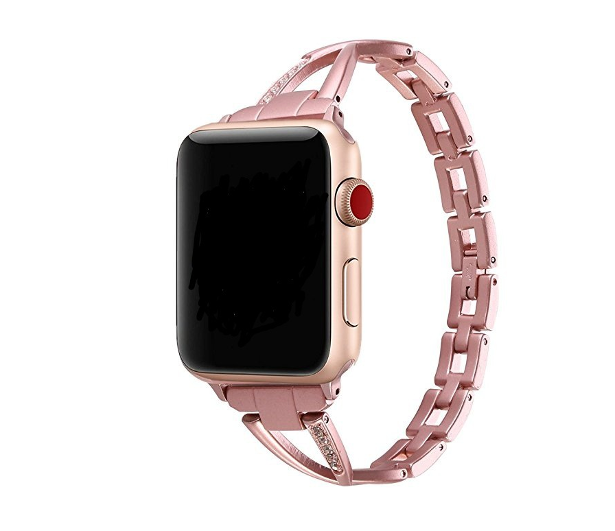 Apple Watch Armband X-Type Edelstahl mit Diamanten