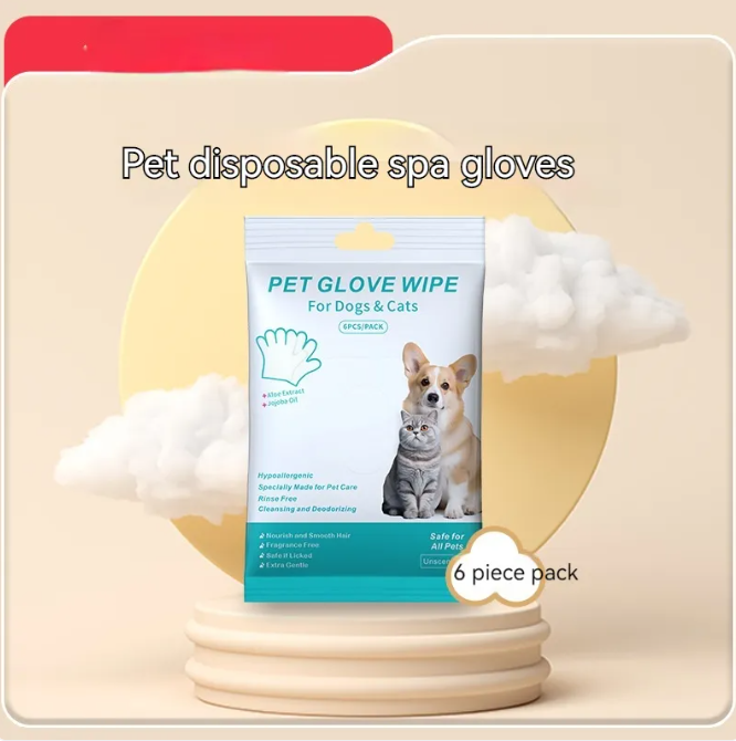 Premium Pet Cleaning Gloves And Gentle Hygiene Wipes For Dogs
