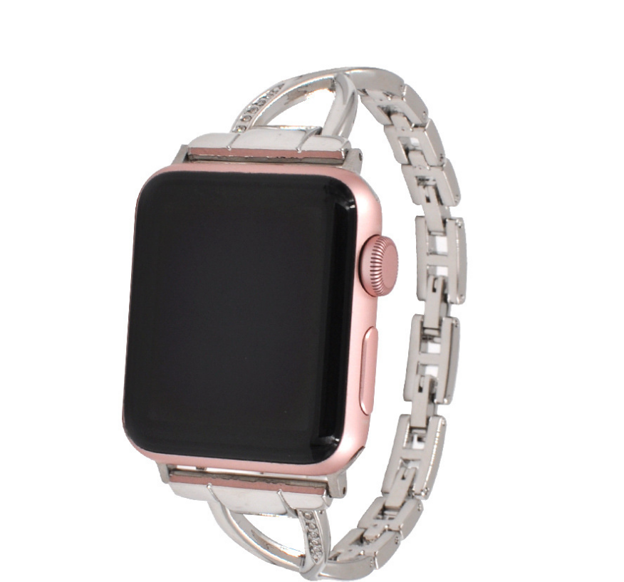 Apple Watch Armband X-Type Edelstahl mit Diamanten