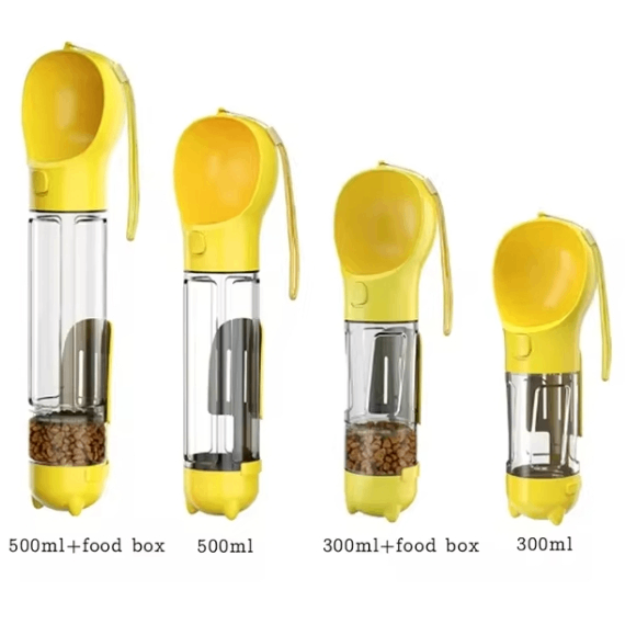 3-in-1 Tragbare Hundewasserflasche und Futterspender